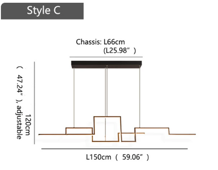 Luminaire Élégant Suspension Géométrique Moderne IL582473-ILLUMEEN.COM