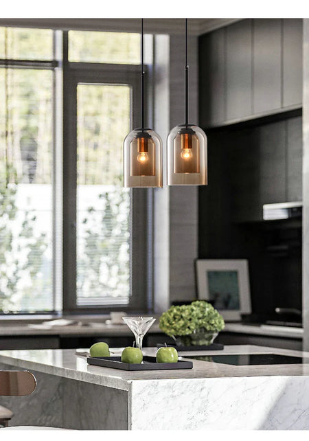 Luminaire Élégant Suspension Verre Double IL593748-ILLUMEEN.COM