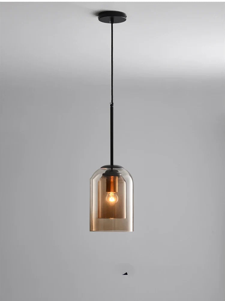 Luminaire Élégant Suspension Verre Double IL593748-ILLUMEEN.COM