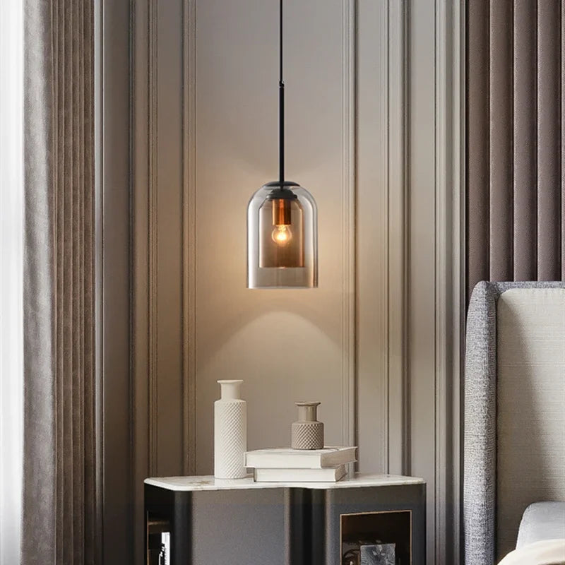 Luminaire Élégant Suspension Verre Double IL593748-ILLUMEEN.COM