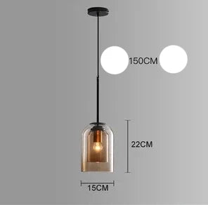 Luminaire Élégant Suspension Verre Double IL593748-ILLUMEEN.COM