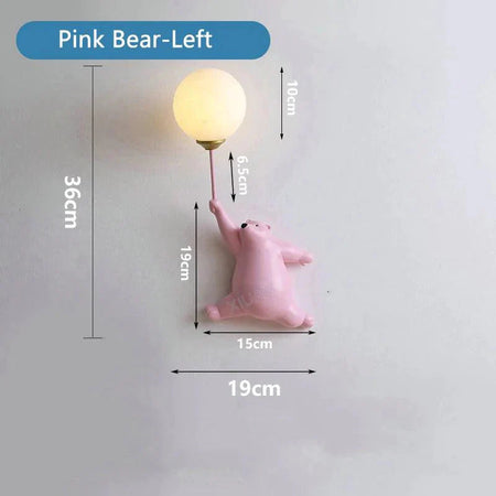 Luminaire Étoilé Ourson en Résine avec Abat-jour 3D IL493827-ILLUMEEN.COM