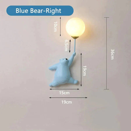 Luminaire Étoilé Ourson en Résine avec Abat-jour 3D IL493827-ILLUMEEN.COM