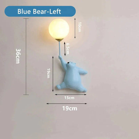 Luminaire Étoilé Ourson en Résine avec Abat-jour 3D IL493827-ILLUMEEN.COM