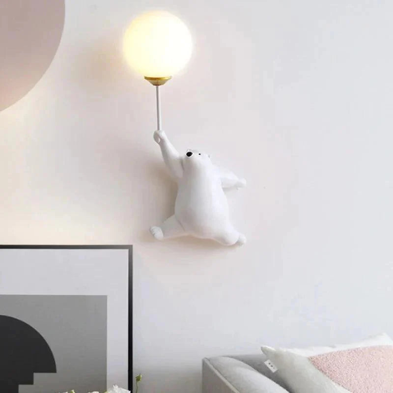 Luminaire Étoilé Ourson en Résine avec Abat-jour 3D IL493827-ILLUMEEN.COM