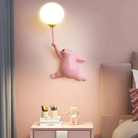Luminaire Étoilé Ourson en Résine avec Abat-jour 3D IL493827-ILLUMEEN.COM