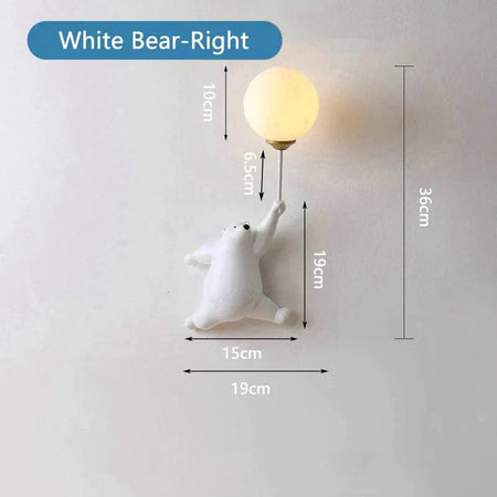 Luminaire Étoilé Ourson en Résine avec Abat-jour 3D IL493827-ILLUMEEN.COM