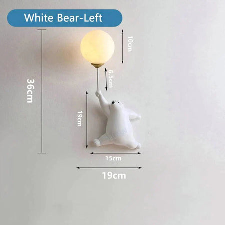 Luminaire Étoilé Ourson en Résine avec Abat-jour 3D IL493827-ILLUMEEN.COM