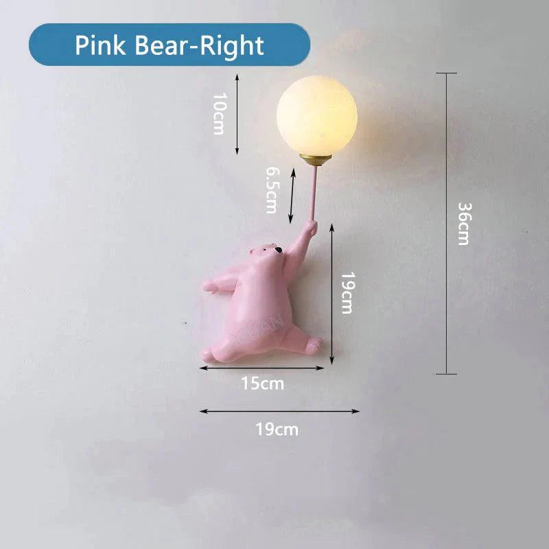 Luminaire Étoilé Ourson en Résine avec Abat-jour 3D IL493827-ILLUMEEN.COM