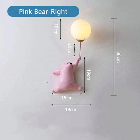 Luminaire Étoilé Ourson en Résine avec Abat-jour 3D IL493827-ILLUMEEN.COM