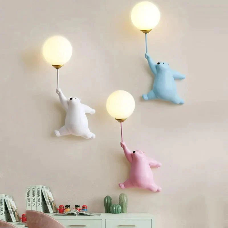 Luminaire Étoilé Ourson en Résine avec Abat-jour 3D IL493827-ILLUMEEN.COM