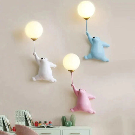 Luminaire Étoilé Ourson en Résine avec Abat-jour 3D IL493827-ILLUMEEN.COM