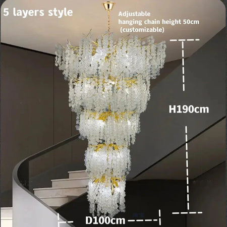Luminaire IL457821 : Lustre en Cristal d'Or Raffiné-ILLUMEEN.COM
