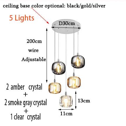 Luminaire IL472839 : Lustre Sur Mesure en Cristal et Acier Inoxydable pour une Ambiance Élégante et Moderne-ILLUMEEN.COM
