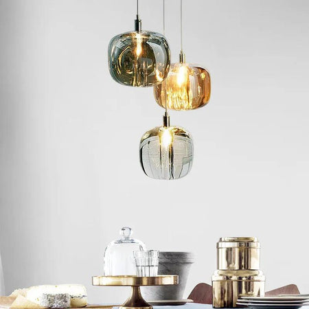 Luminaire IL472839 : Lustre Sur Mesure en Cristal et Acier Inoxydable pour une Ambiance Élégante et Moderne-ILLUMEEN.COM