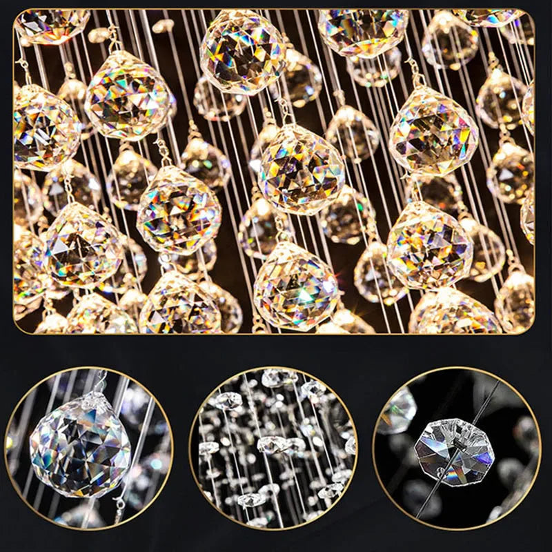 Luminaire IL482916 : Lustre en Cristal Suspendu Élégant-ILLUMEEN.COM