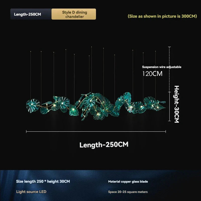 Luminaire IL482931 : Lustre en Verre Vert et Cuivre Poli-ILLUMEEN.COM