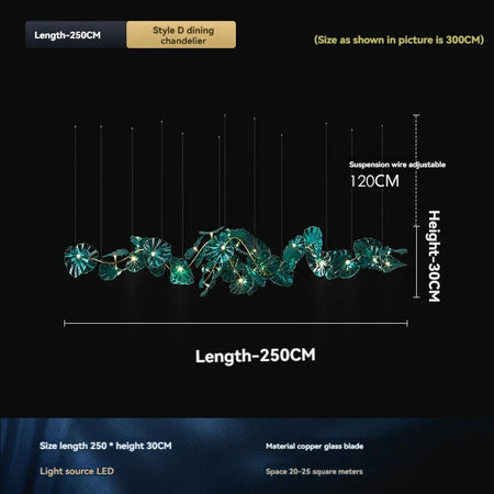 Luminaire IL482931 : Lustre en Verre Vert et Cuivre Poli-ILLUMEEN.COM