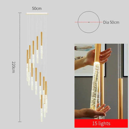 Luminaire IL582347 - Cascade Élégante en Aluminium et Verre-ILLUMEEN.COM
