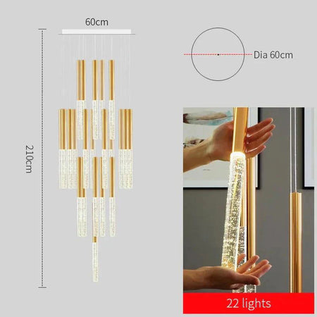 Luminaire IL582347 - Cascade Élégante en Aluminium et Verre-ILLUMEEN.COM