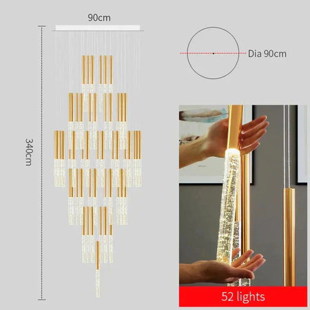 Luminaire IL582347 - Cascade Élégante en Aluminium et Verre-ILLUMEEN.COM