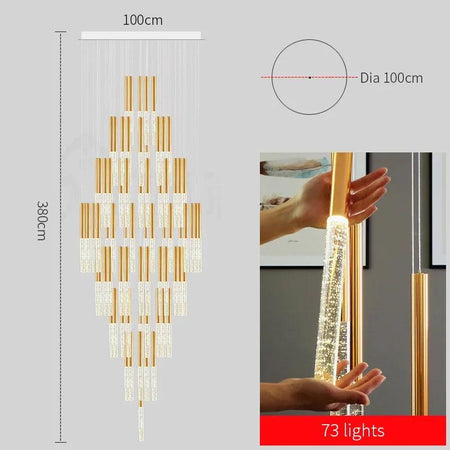 Luminaire IL582347 - Cascade Élégante en Aluminium et Verre-ILLUMEEN.COM