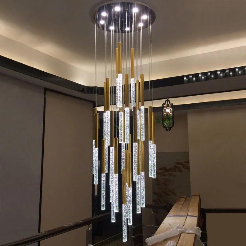 Luminaire IL582347 - Cascade Élégante en Aluminium et Verre-ILLUMEEN.COM