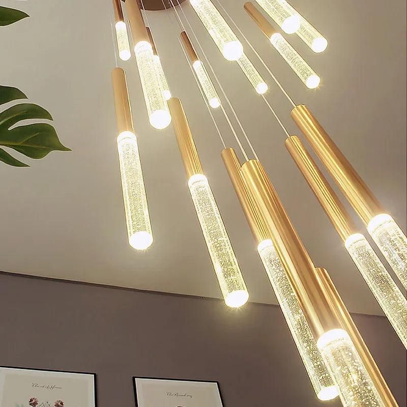 Luminaire IL582347 - Cascade Élégante en Aluminium et Verre-ILLUMEEN.COM