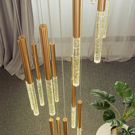 Luminaire IL582347 - Cascade Élégante en Aluminium et Verre-ILLUMEEN.COM