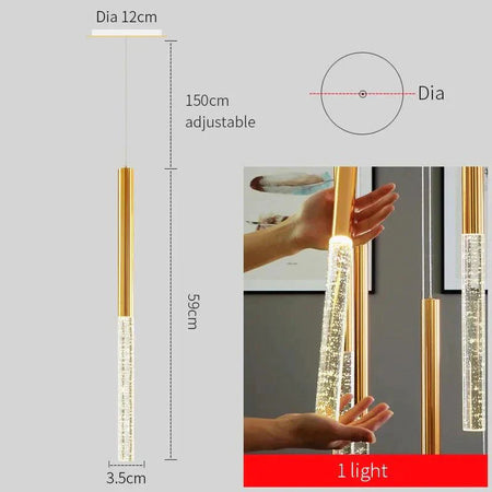 Luminaire IL582347 - Cascade Élégante en Aluminium et Verre-ILLUMEEN.COM