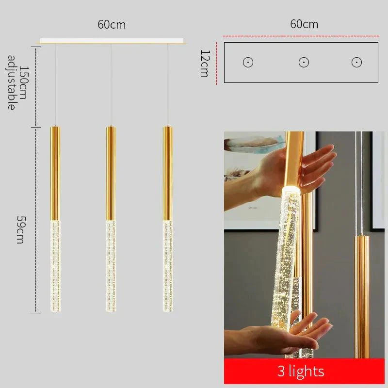 Luminaire IL582347 - Cascade Élégante en Aluminium et Verre-ILLUMEEN.COM