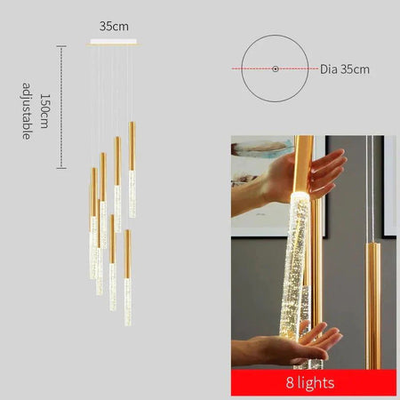Luminaire IL582347 - Cascade Élégante en Aluminium et Verre-ILLUMEEN.COM