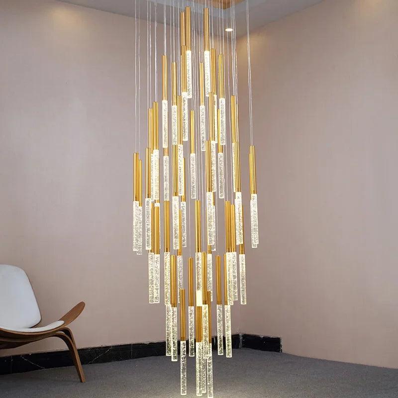 Luminaire IL582347 - Cascade Élégante en Aluminium et Verre-ILLUMEEN.COM