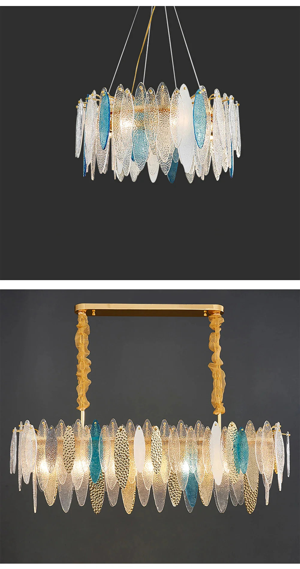 Luminaire IL582734 – Élégance Contemporaine Au Verre Ondulé-ILLUMEEN.COM