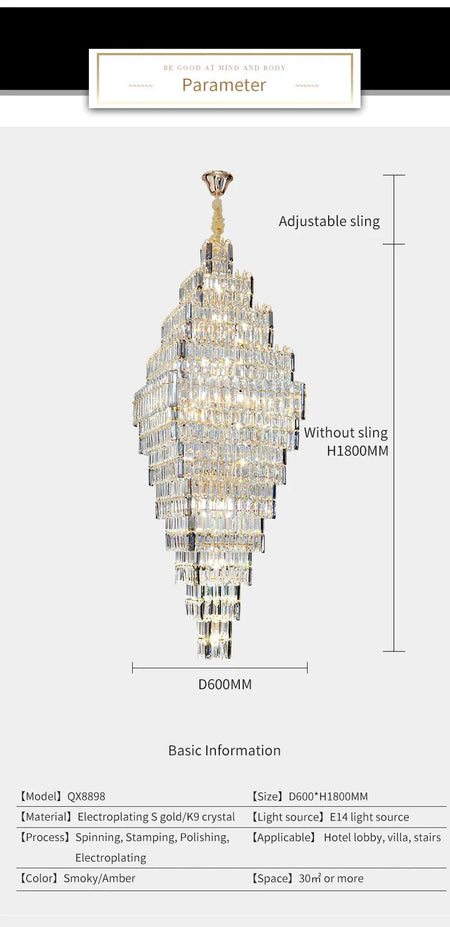Luminaire Luxe Élégance Cristal IL485732-ILLUMEEN.COM
