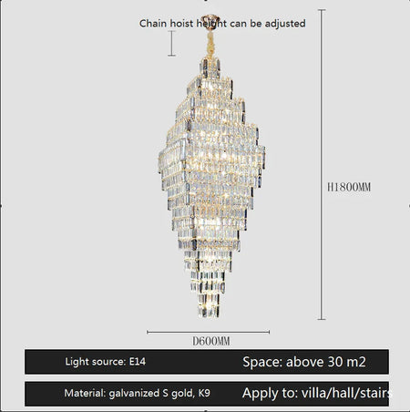 Luminaire Luxe Élégance Cristal IL485732-ILLUMEEN.COM