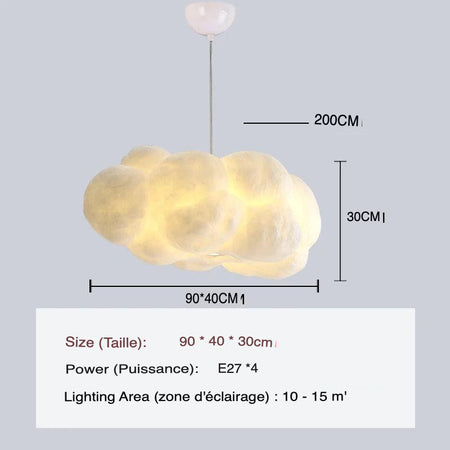 Luminaire Nuageux Élégant pour Ambiance Céleste IL295748-ILLUMEEN.COM