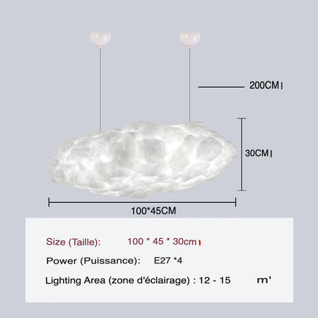 Luminaire Nuageux Élégant pour Ambiance Céleste IL295748-ILLUMEEN.COM