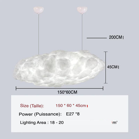 Luminaire Nuageux Élégant pour Ambiance Céleste IL295748-ILLUMEEN.COM