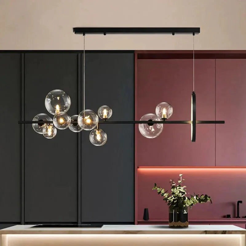 Luminaire Sphérique Élégant en Verre Transparent IL537264-ILLUMEEN.COM