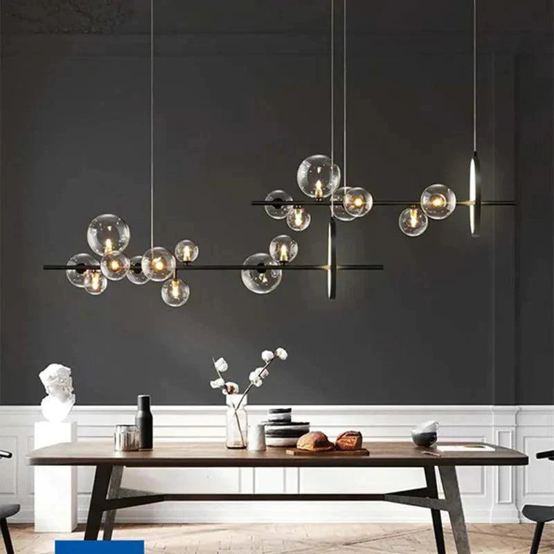 Luminaire Sphérique Élégant en Verre Transparent IL537264-ILLUMEEN.COM
