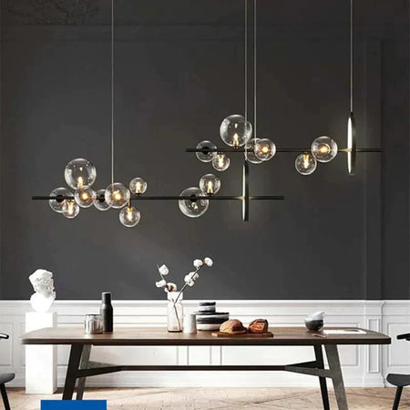 Luminaire Sphérique Élégant en Verre Transparent IL537264-ILLUMEEN.COM