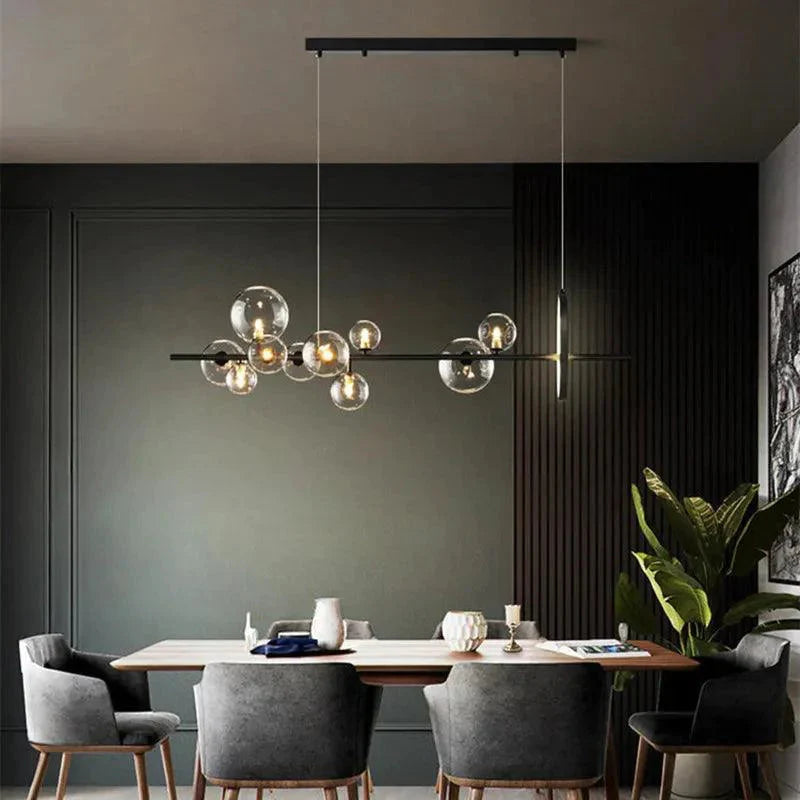 Luminaire Sphérique Élégant en Verre Transparent IL537264-ILLUMEEN.COM