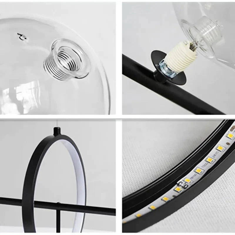 Luminaire Sphérique Élégant en Verre Transparent IL537264-ILLUMEEN.COM