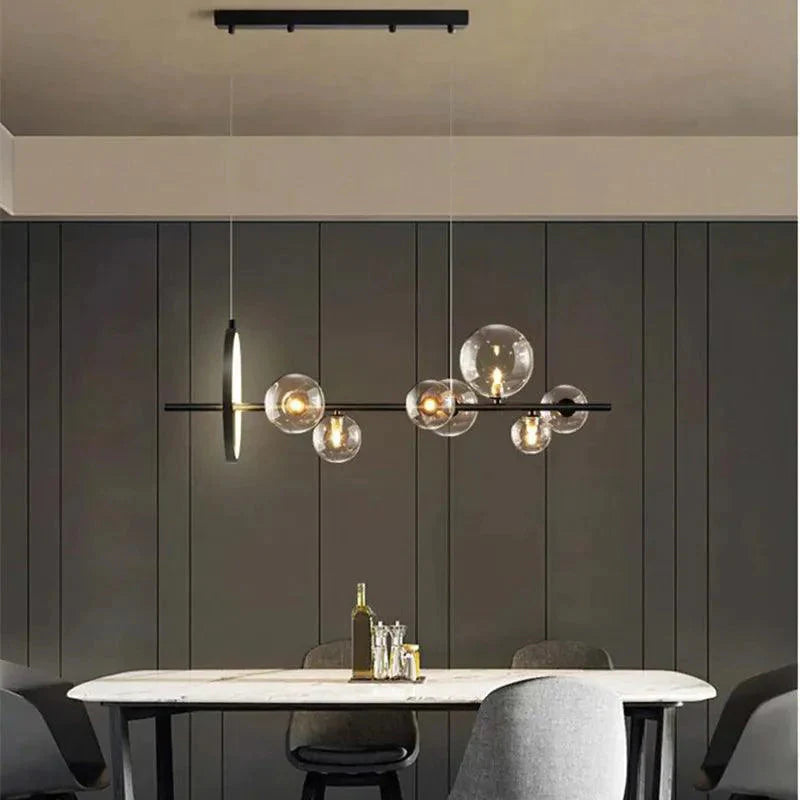Luminaire Sphérique Élégant en Verre Transparent IL537264-ILLUMEEN.COM