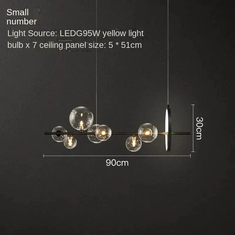 Luminaire Sphérique Élégant en Verre Transparent IL537264-ILLUMEEN.COM