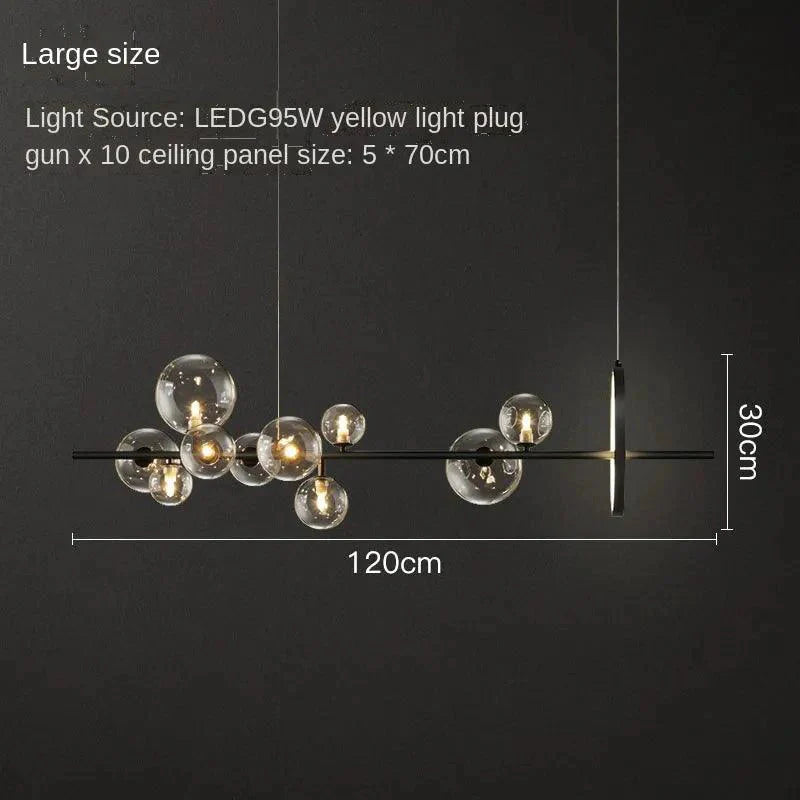 Luminaire Sphérique Élégant en Verre Transparent IL537264-ILLUMEEN.COM