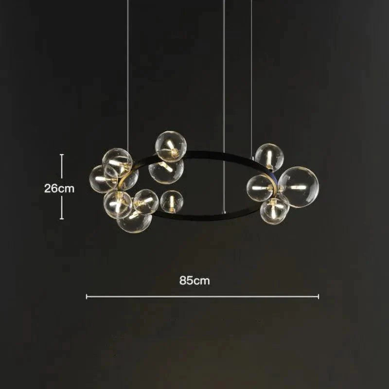 Luminaire Sphérique Élégant en Verre Transparent IL537264-ILLUMEEN.COM