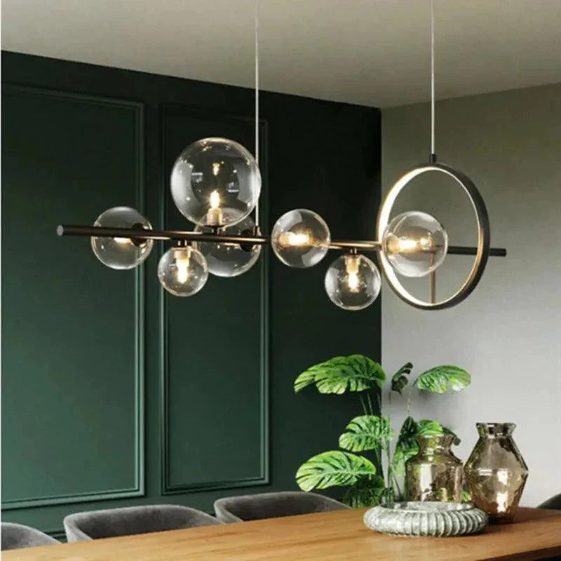 Luminaire Sphérique Élégant en Verre Transparent IL537264-ILLUMEEN.COM