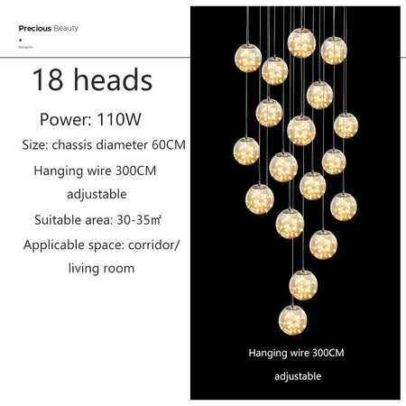 Lumineux Luminaire Élégant en Verre et Cristal IL481205-ILLUMEEN.COM